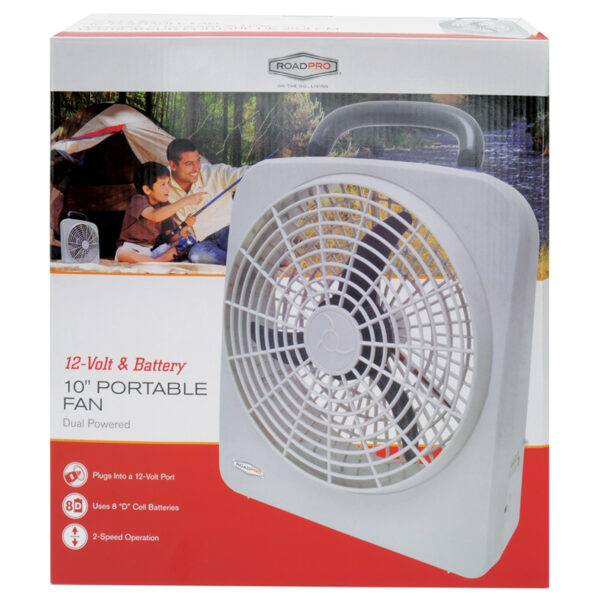 10 INCH INDOOR AND OUTDOOR DUAL POWER FAN