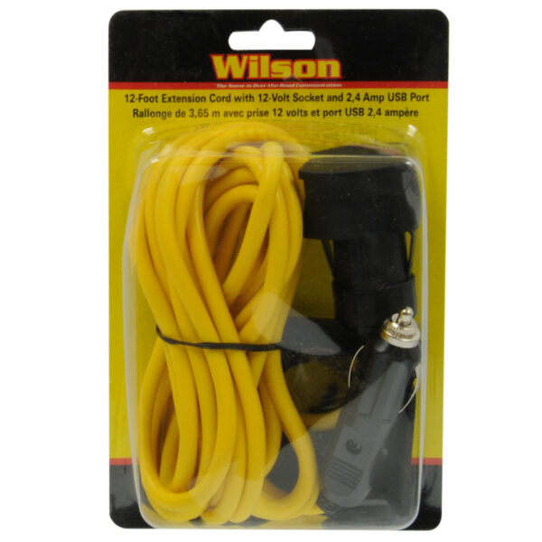 12 FT EXTENSION CORD W/12VOLT ADAPTOR